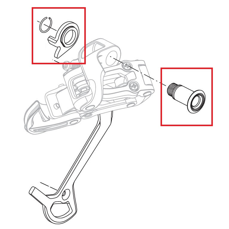 SRAM X7/X9/DUAL DRIVE 3x9V Κιτ βιδών τοποθέτησης ντεραγιέρ 2004-2006