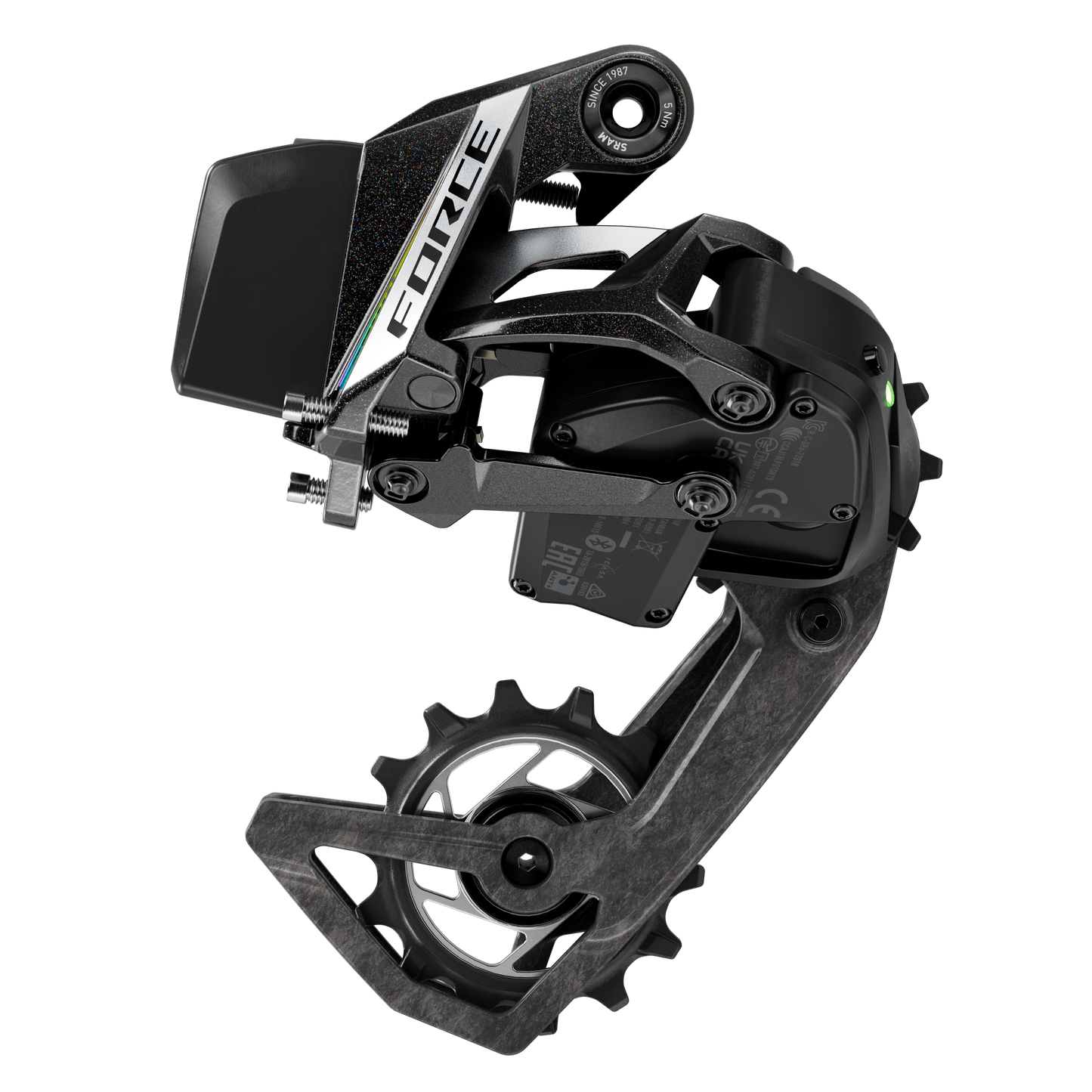 SRAM FORCE AXS E1 2x12V Max 36T Οπίσθιο ντερέιλερ (χωρίς μπαταρία)