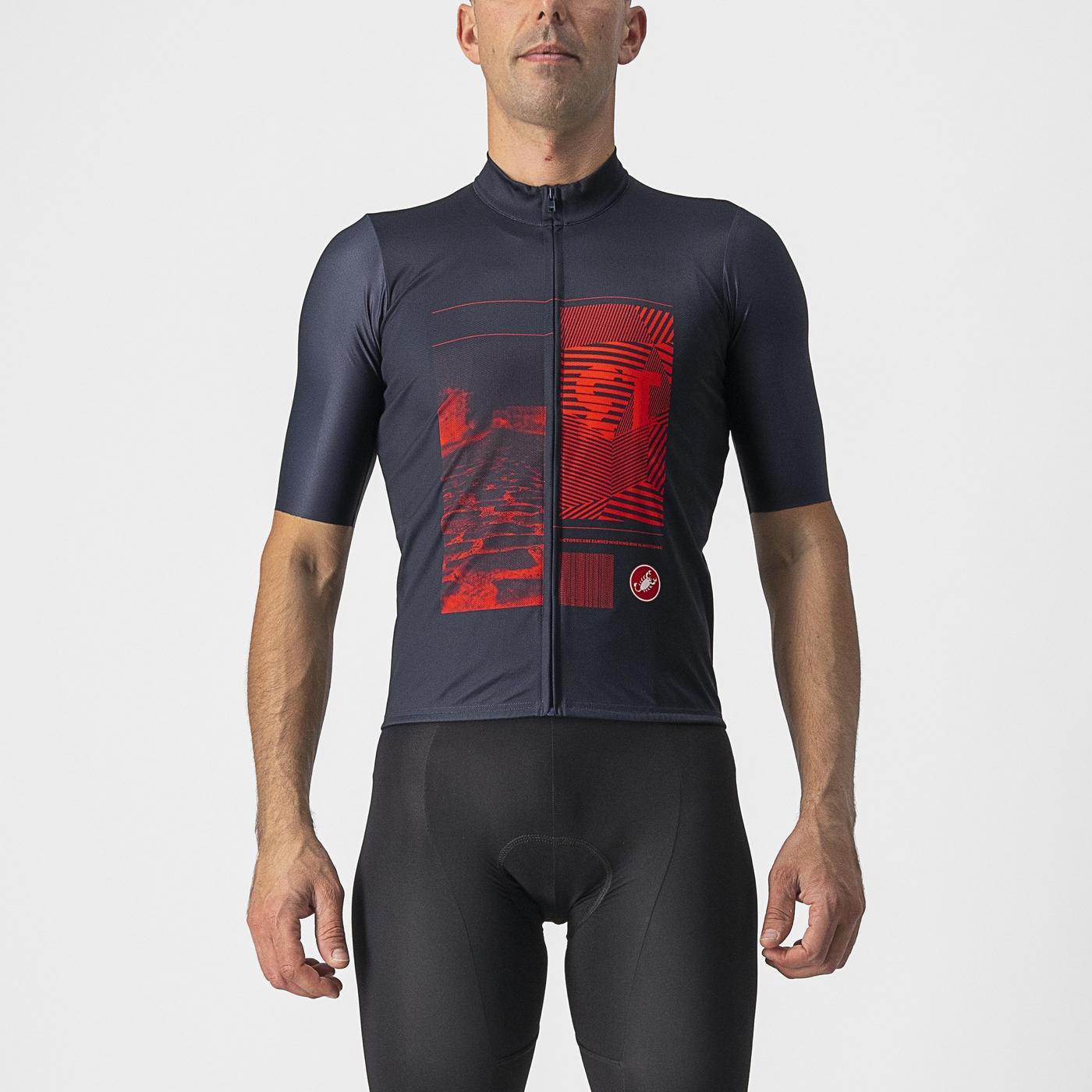 CASTELLI 13 SCREEN Κοντομάνικο Jersey Μπλε/κόκκινο