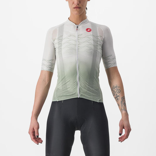 CASTELLI CLIMBER'S 2.0 W Γυναικείο κοντομάνικο Jersey Γκρι/πράσινο