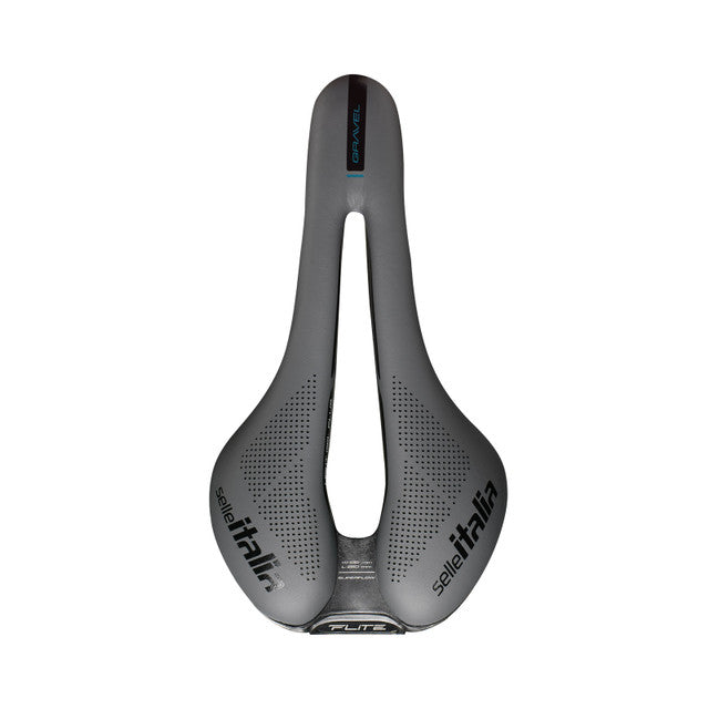 Σέλα SELLE ITALIA FLITE BOOST GRAVEL SUPERFLOW S Rails Ti316 Μαύρο/γκρι
