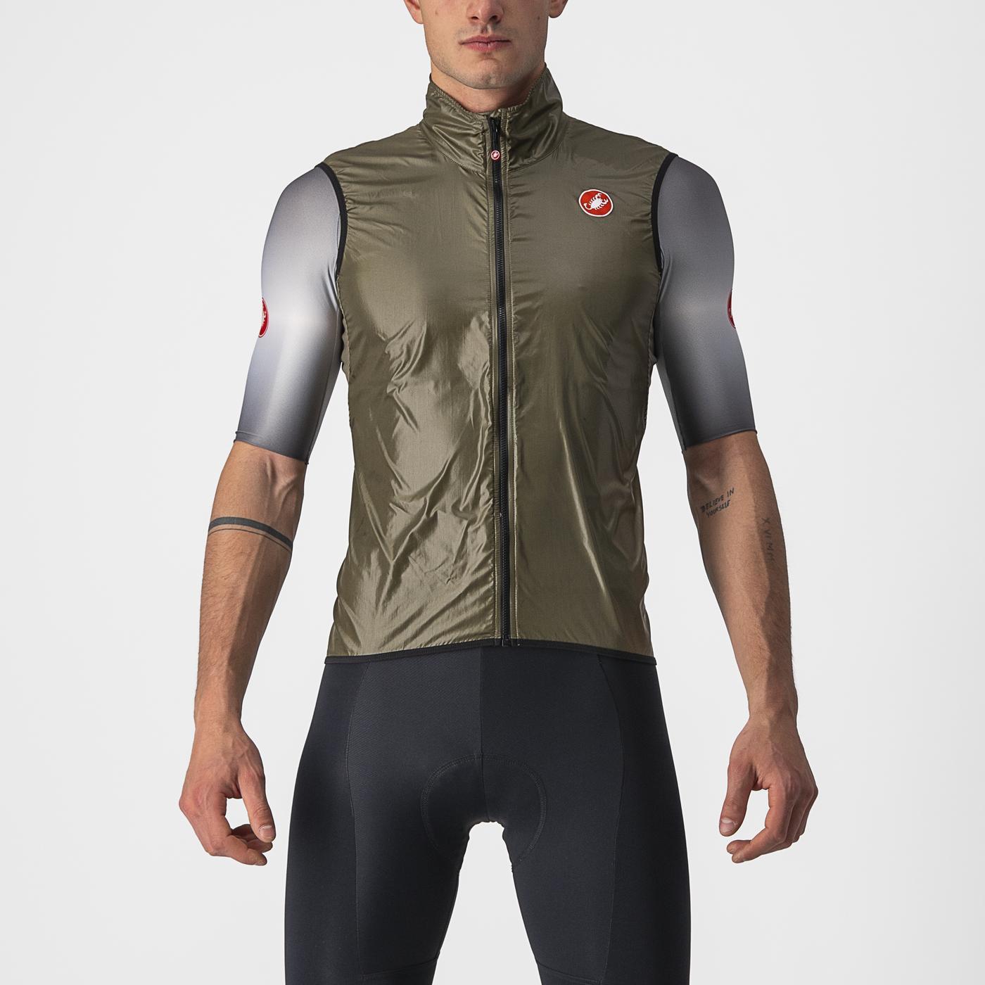 CASTELLI ARIA Sleeveless Jacket Brown