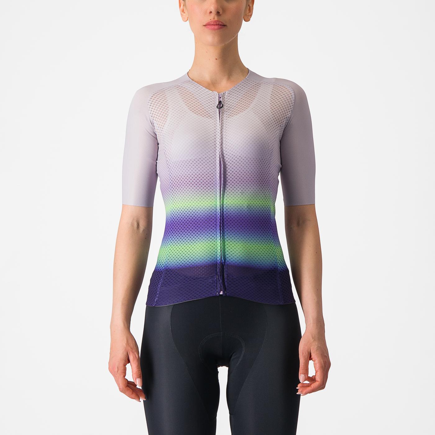 CASTELLI CLIMBER'S 4.0 W Γυναικείο κοντομάνικο Jersey μωβ/πράσινο