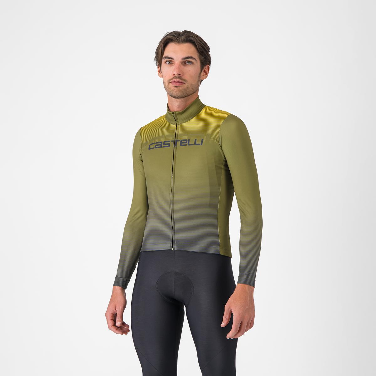 CASTELLLI APICE THERMAL Long Sleeve Jersey Μπλε/Mango Mojito