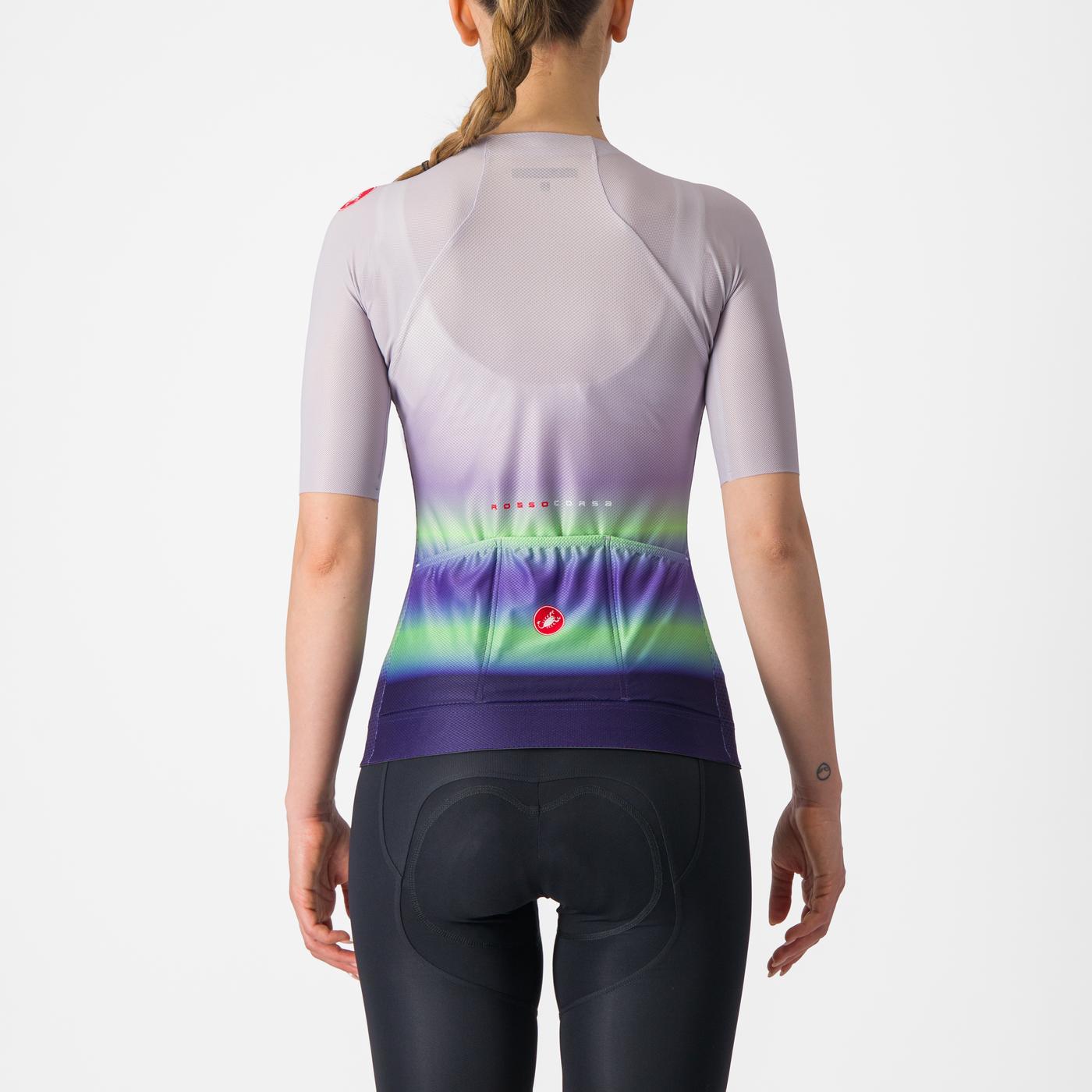 CASTELLI CLIMBER'S 4.0 W Γυναικείο κοντομάνικο Jersey μωβ/πράσινο