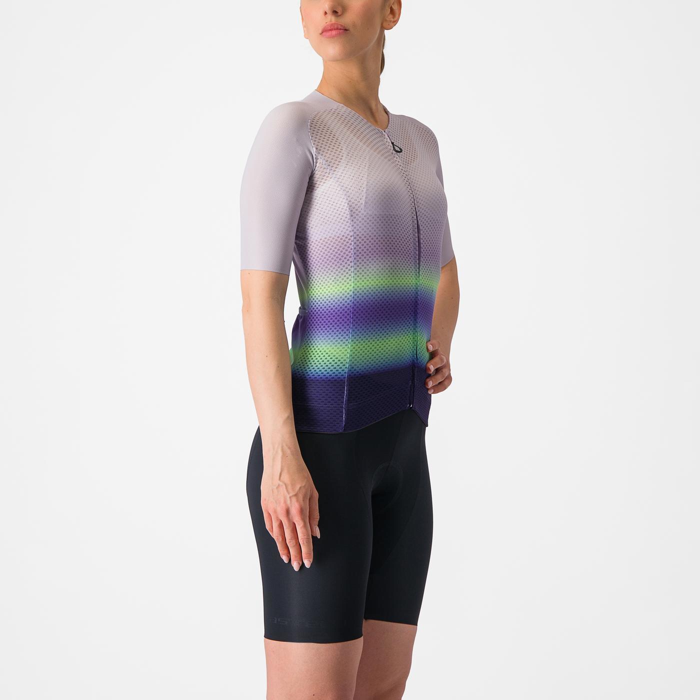 CASTELLI CLIMBER'S 4.0 W Γυναικείο κοντομάνικο Jersey μωβ/πράσινο