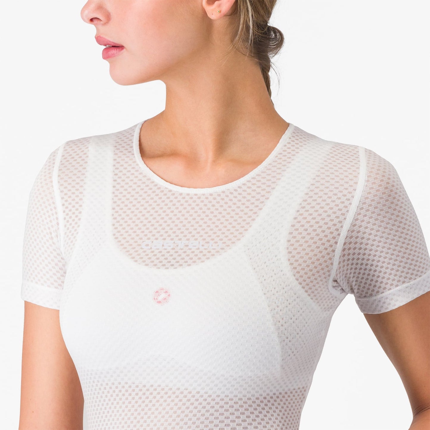 CASTELLI PRO MESH Γυναικεία εσώρουχα με κοντό μανίκι Λευκό