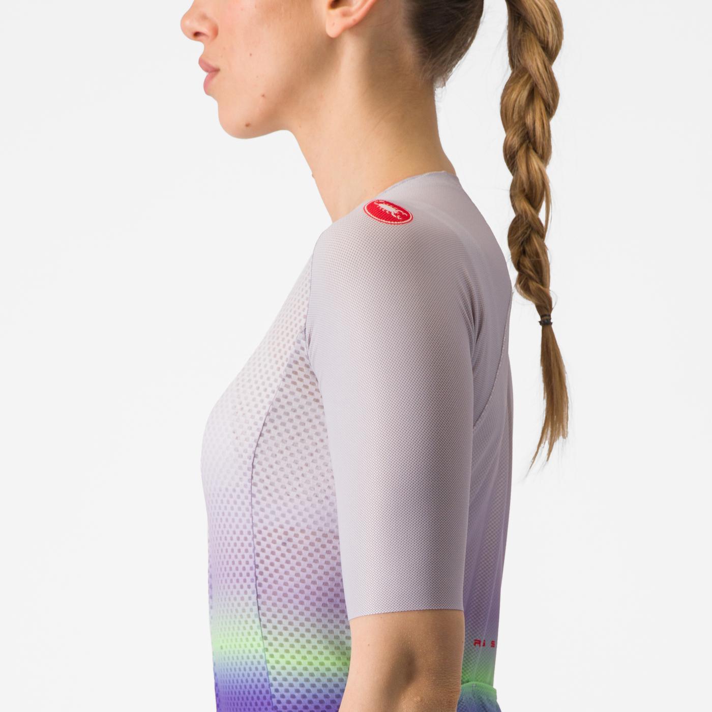CASTELLI CLIMBER'S 4.0 W Γυναικείο κοντομάνικο Jersey μωβ/πράσινο