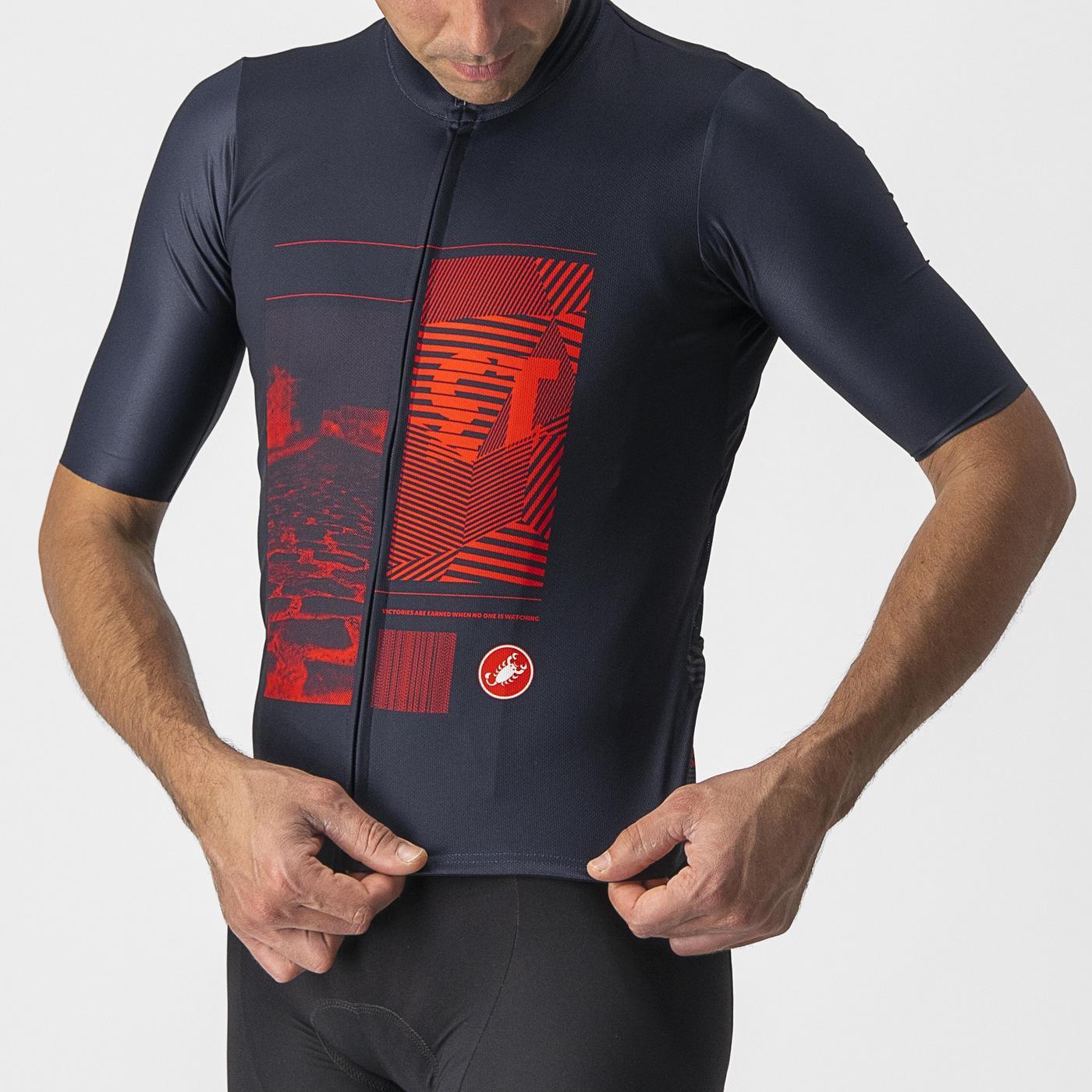 CASTELLI 13 SCREEN Κοντομάνικο Jersey Μπλε/κόκκινο