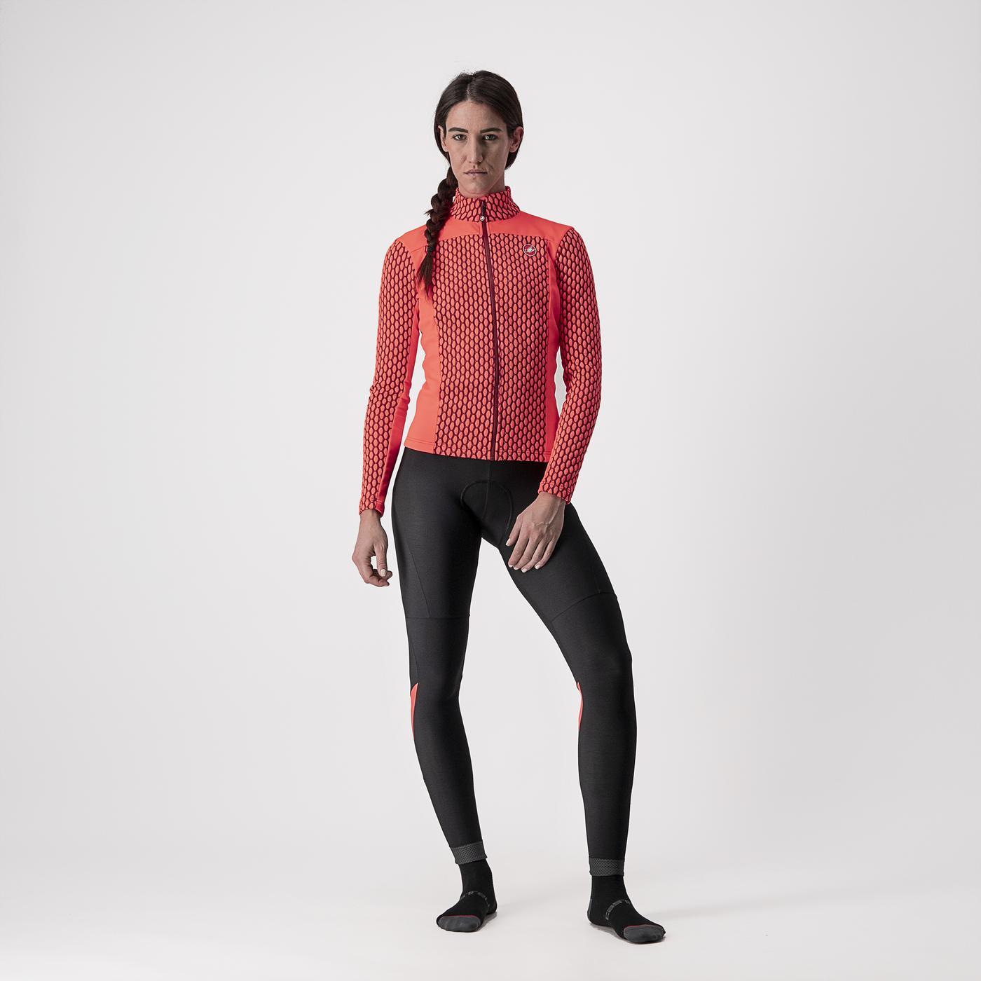 CASTELLI SFIDA 2 Γυναικείο μακρυμάνικο Jersey ροζ/μπορντώ
