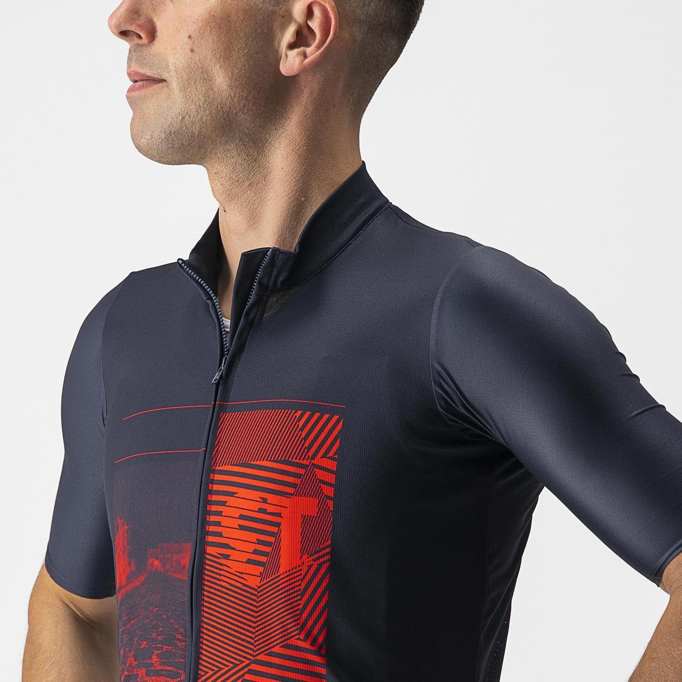 CASTELLI 13 SCREEN Short Sleeve Jersey Blue/Red