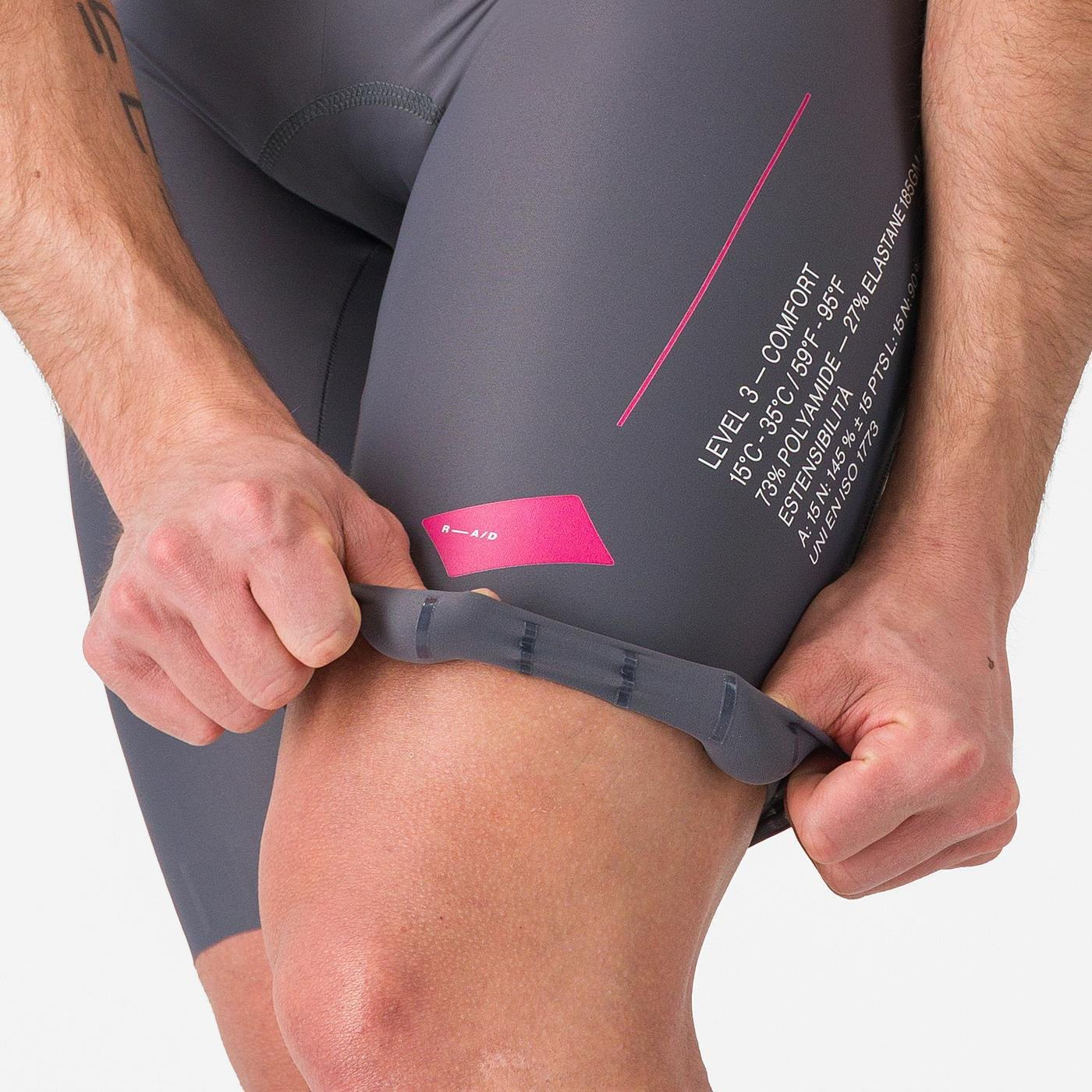 CASTELLI ESPRESSO R--A/D Smoke Grey Bib Tight