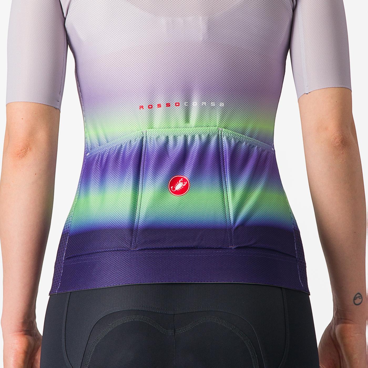 CASTELLI CLIMBER'S 4.0 W Γυναικείο κοντομάνικο Jersey μωβ/πράσινο