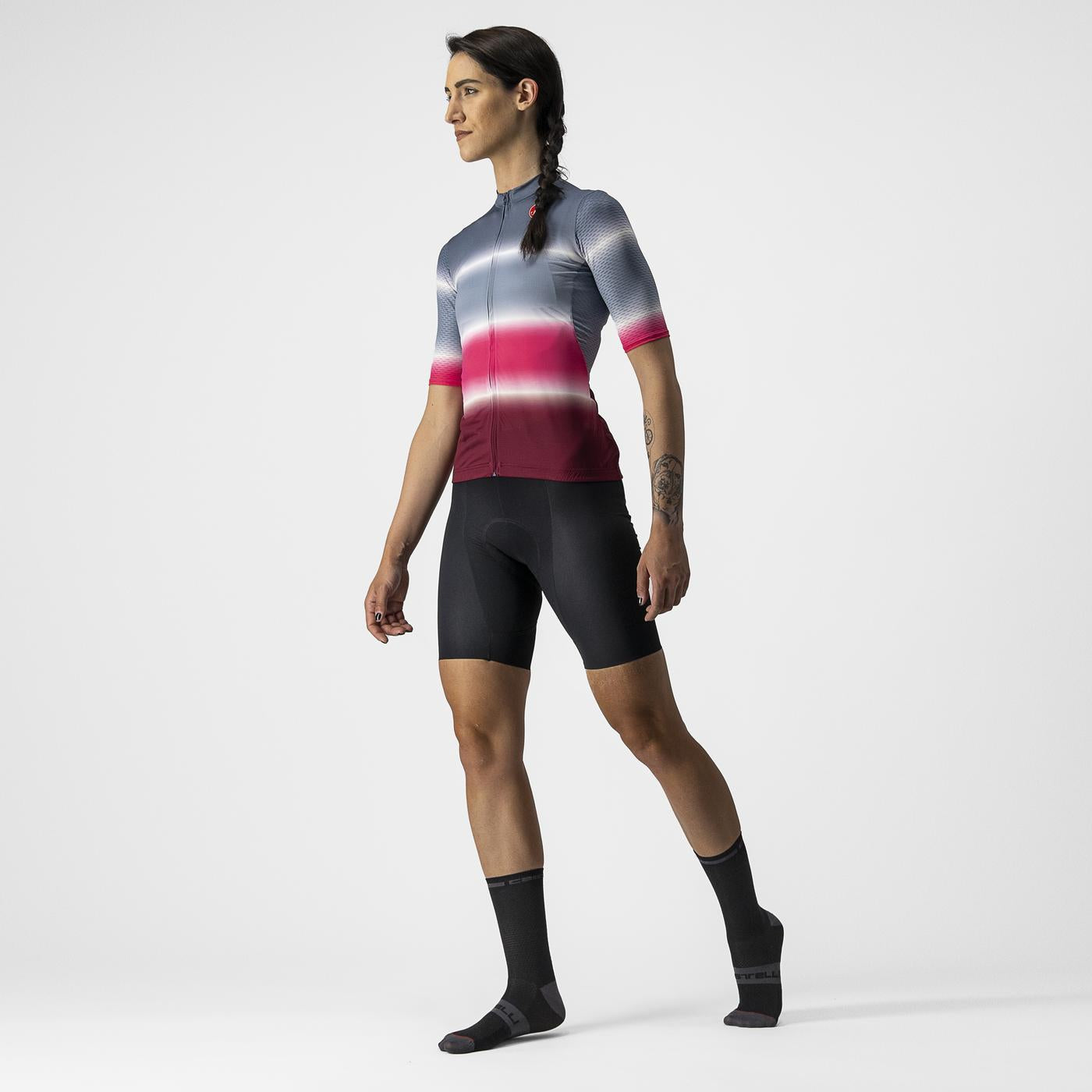 CASTELLI DOLCE Women's Short Sleeve Jersey Blue/Bordeaux