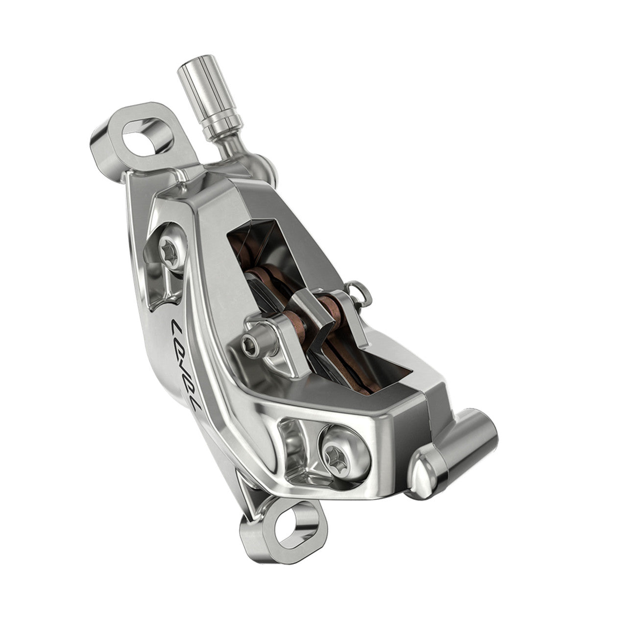Pair of SRAM LEVEL ULTIMATE STEALTH 4-piston Silver brakes