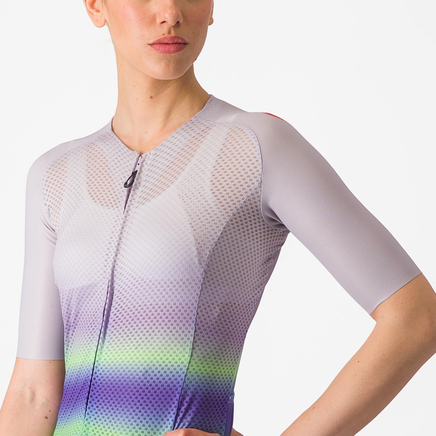 CASTELLI CLIMBER'S 4.0 W Γυναικείο κοντομάνικο Jersey μωβ/πράσινο