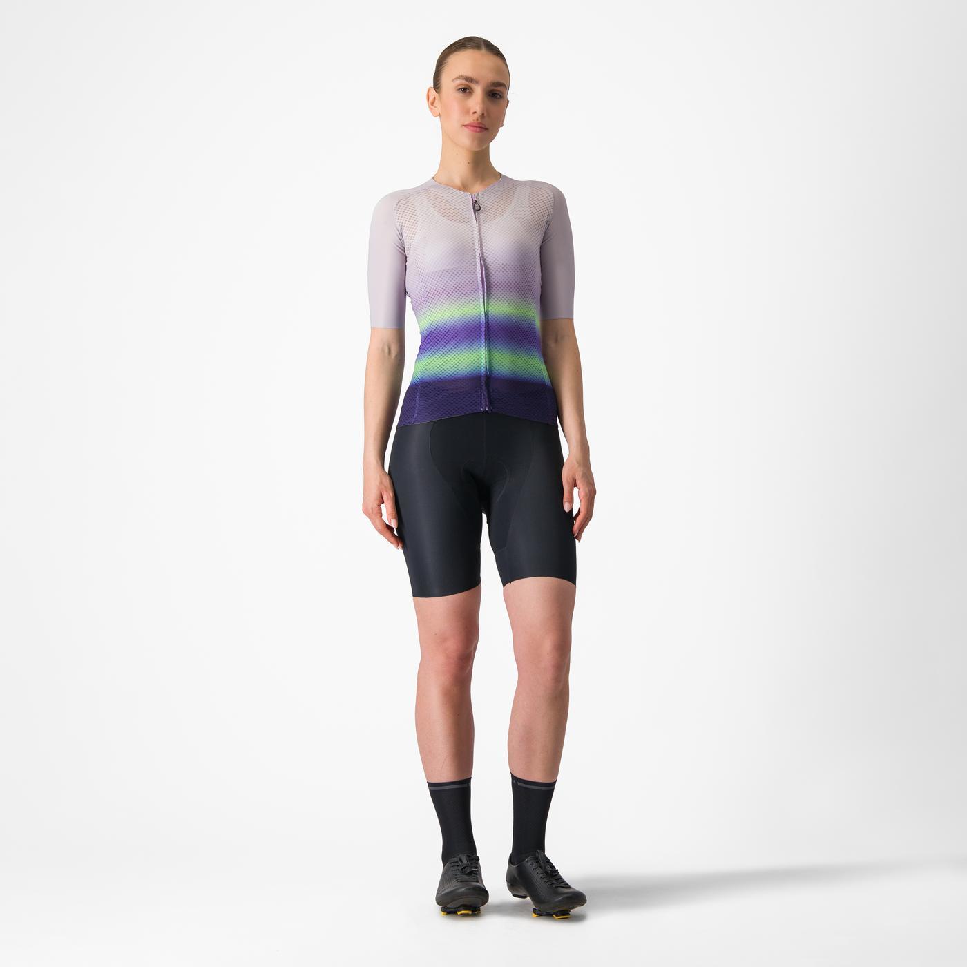 CASTELLI CLIMBER'S 4.0 W Γυναικείο κοντομάνικο Jersey μωβ/πράσινο