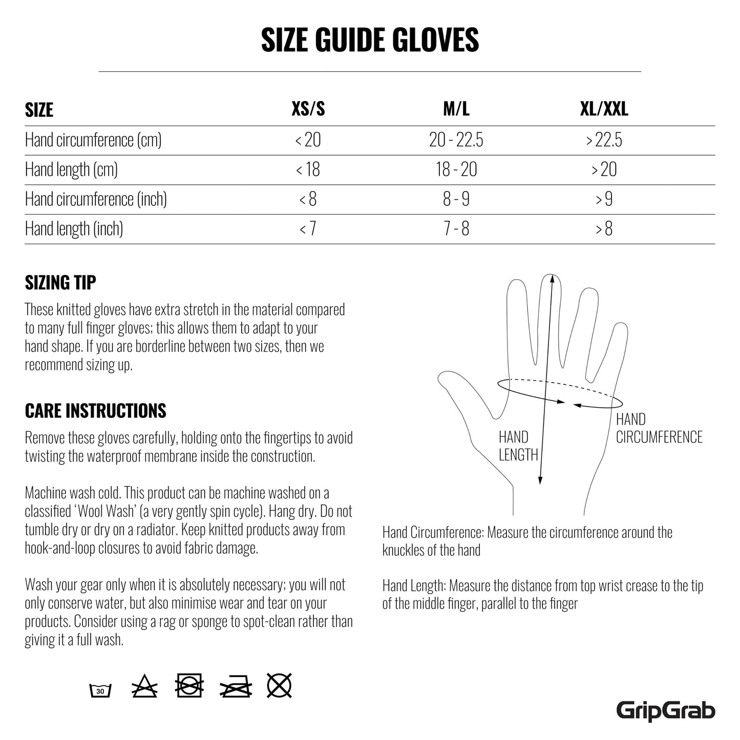 GRIPGRAB WATERPROOF WINTER GLOVES - Black