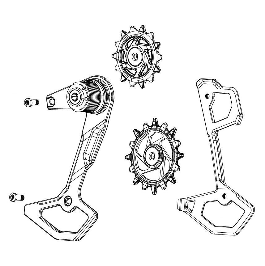 SRAM XX-SL T-TYPE EAGLE AXS Κλωβός και τροχοί ντεραγιέρ SRAM XX-SL T-TYPE EAGLE AXS
