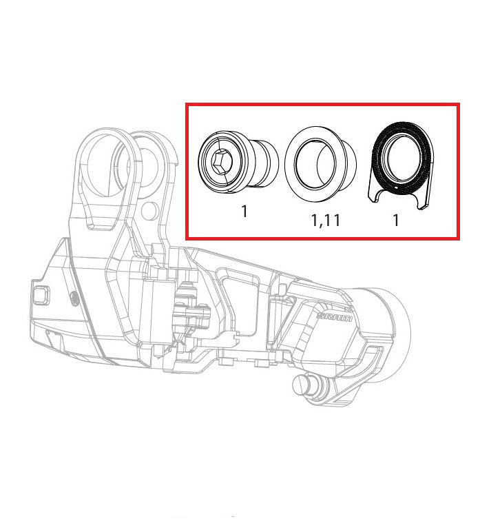 SRAM RED XPLR AXS E1 Κιτ βιδών τοποθέτησης πίσω ντεραγιέρ SRAM RED XPLR AXS E1