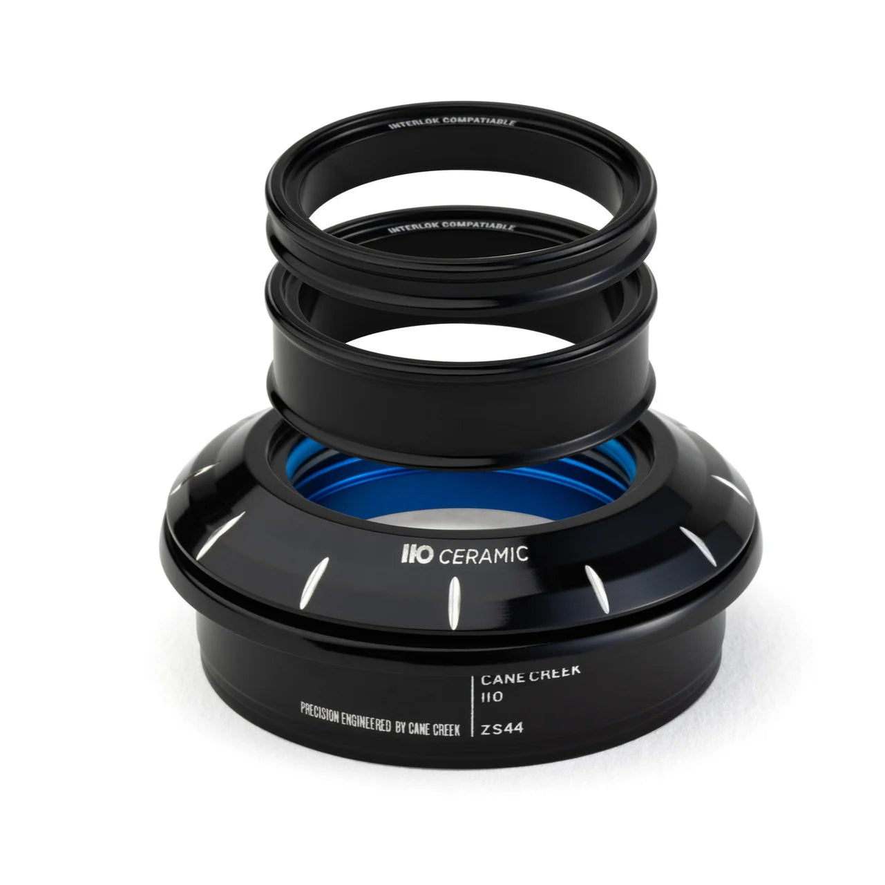 Headset CANE CREEK 110 Ceramic Tapered , 1 1/8"-1.5", ZS44/28.6/H8 | EC44/40/H12, μαύρο/ασημί