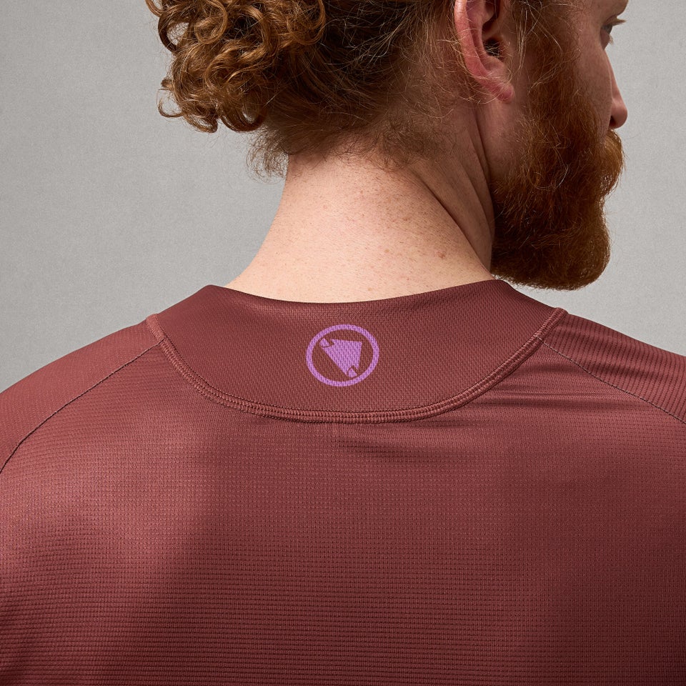 ENDURA SINGLETRACK CORE PRINTED Long Sleeve End Orange MTB Jersey