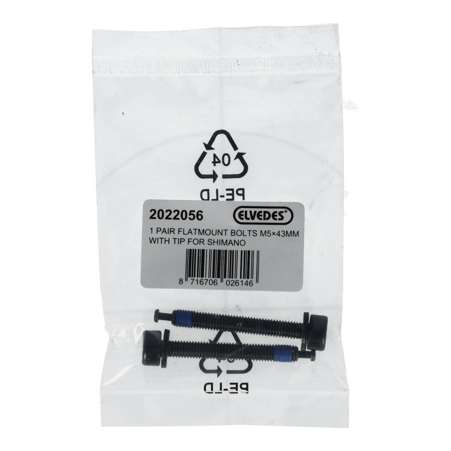 ELVEDES FM Βίδα τοποθέτησης πίσω δαγκάνας Shimano M5x43 τύπου C