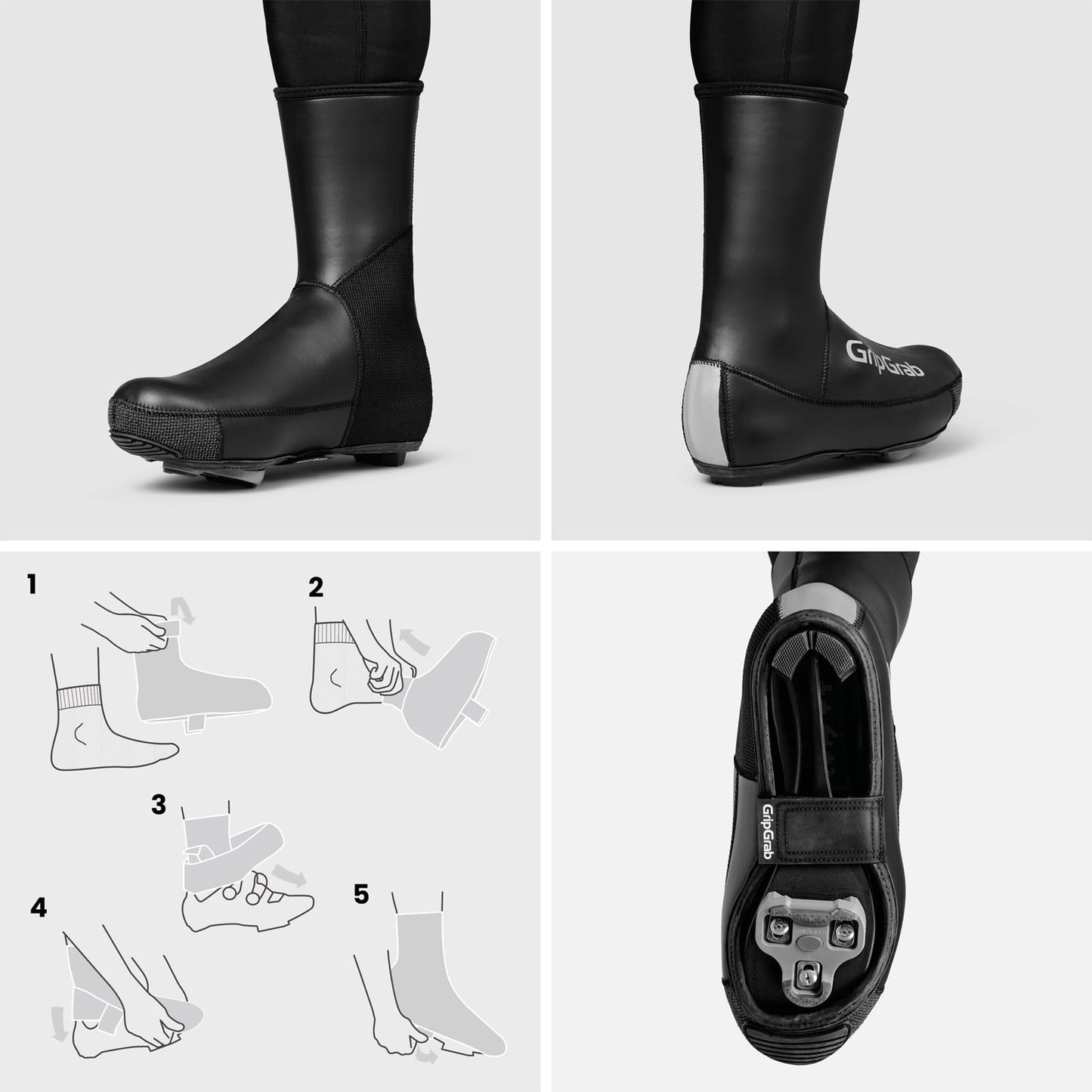 Κάλυμμα μπότας GRIPGRAB PACR WATERPROOF ROAD Μαύρο