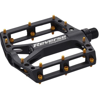 REVERSE COMPONENTS BLACK ONE επίπεδη πετάλια Μαύρο/Χρυσό