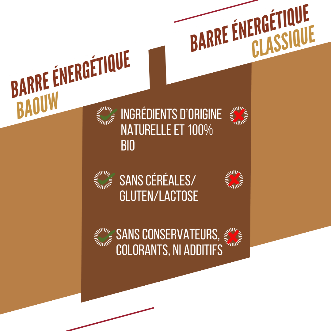 BAOUW ORGANIC EXTRA Crunchy Peanut Energy Bar (50g)