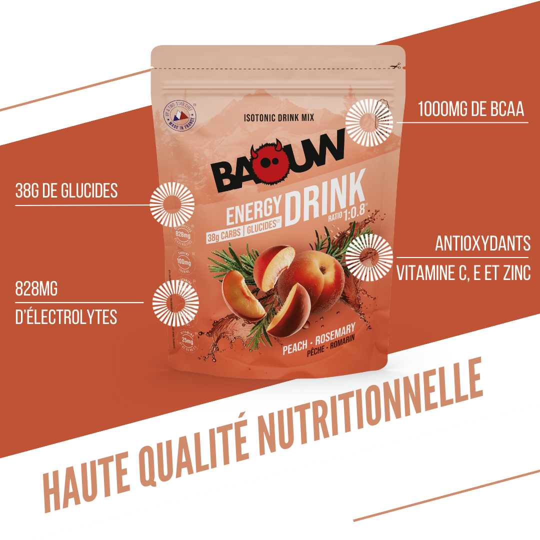 Ενεργειακό ποτό BAOUW ISOTONIC (585g) Ροδάκινο Δενδρολίβανο