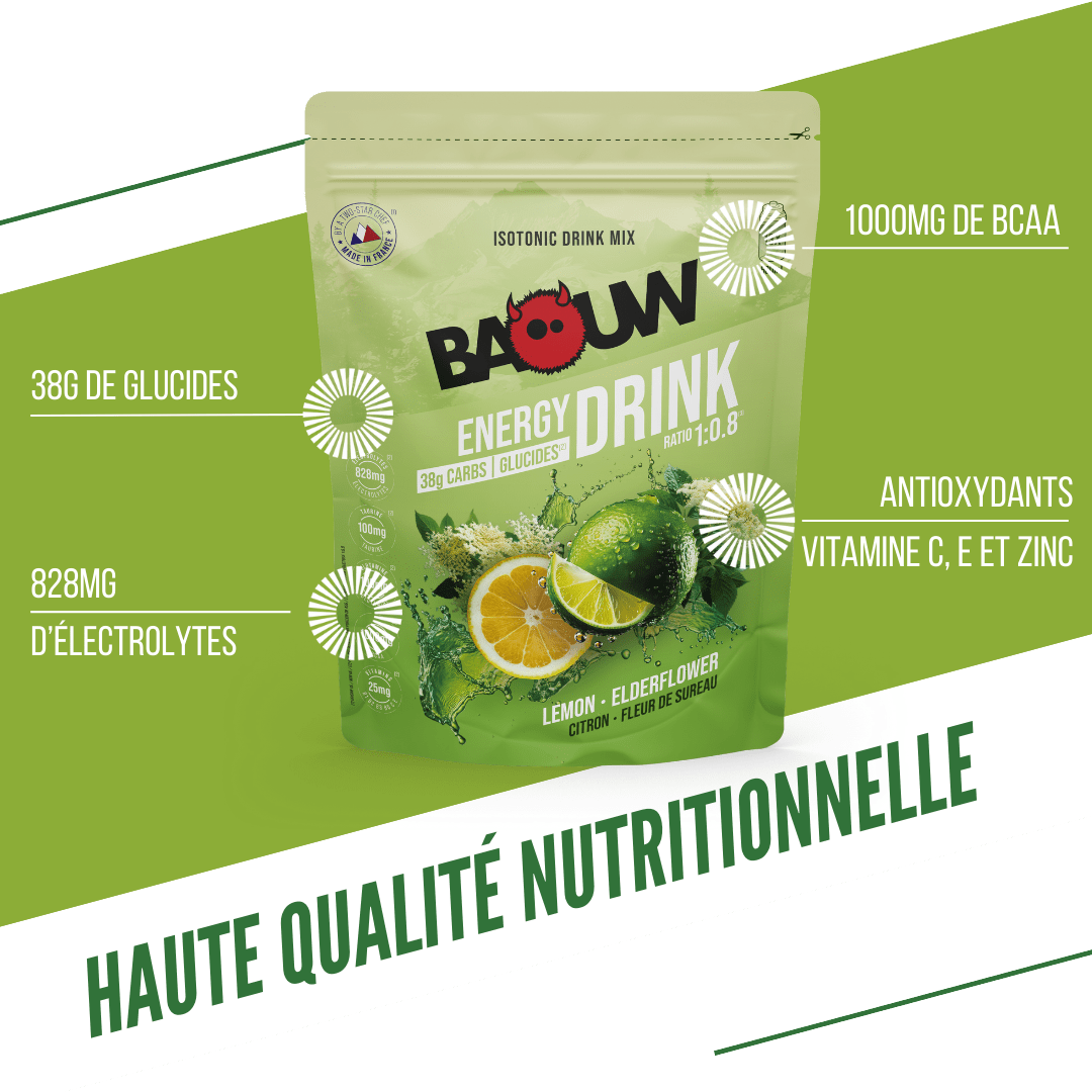 Ενεργειακό ποτό BAOUW ISOTONIC (585g) Λεμόνι Elderflower