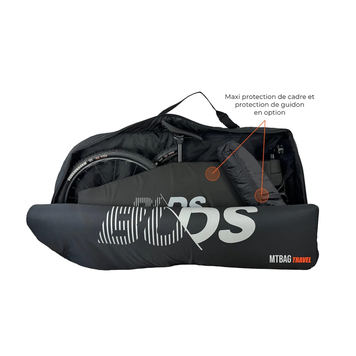 Κάλυμμα ποδηλάτου BUDS MTBAG TRAVEL 2025 (Ειδικό αεροπλάνο) Μαύρο