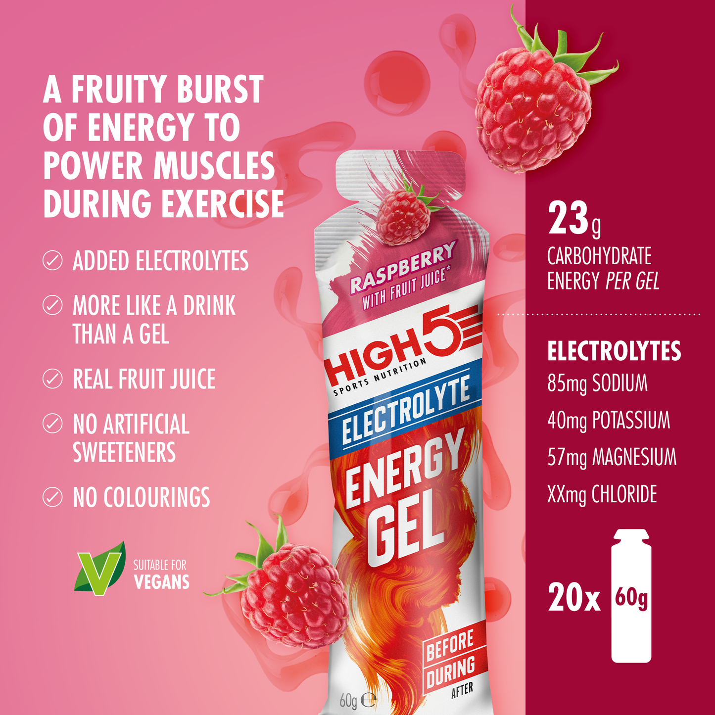 HIGH5 ENERGY ELECTROLYTE Ενεργοποιητικό τζελ (60g) Βατόμουρο