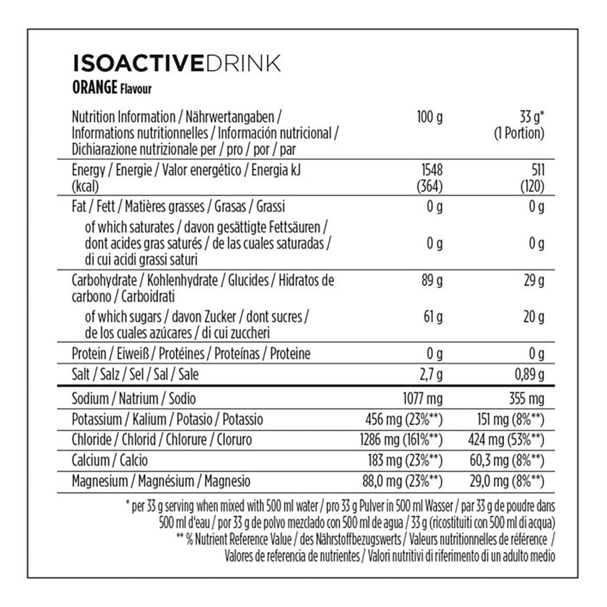Ενεργειακό ποτό POWERBAR ISOACTIVE (600 g) Πορτοκάλι