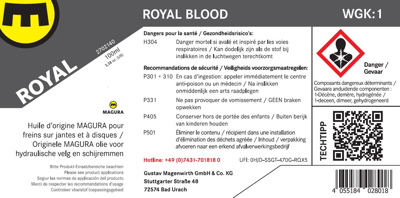 MAGURA ROYAL BLOOD Ορυκτό υγρό φρένων (100 ml)