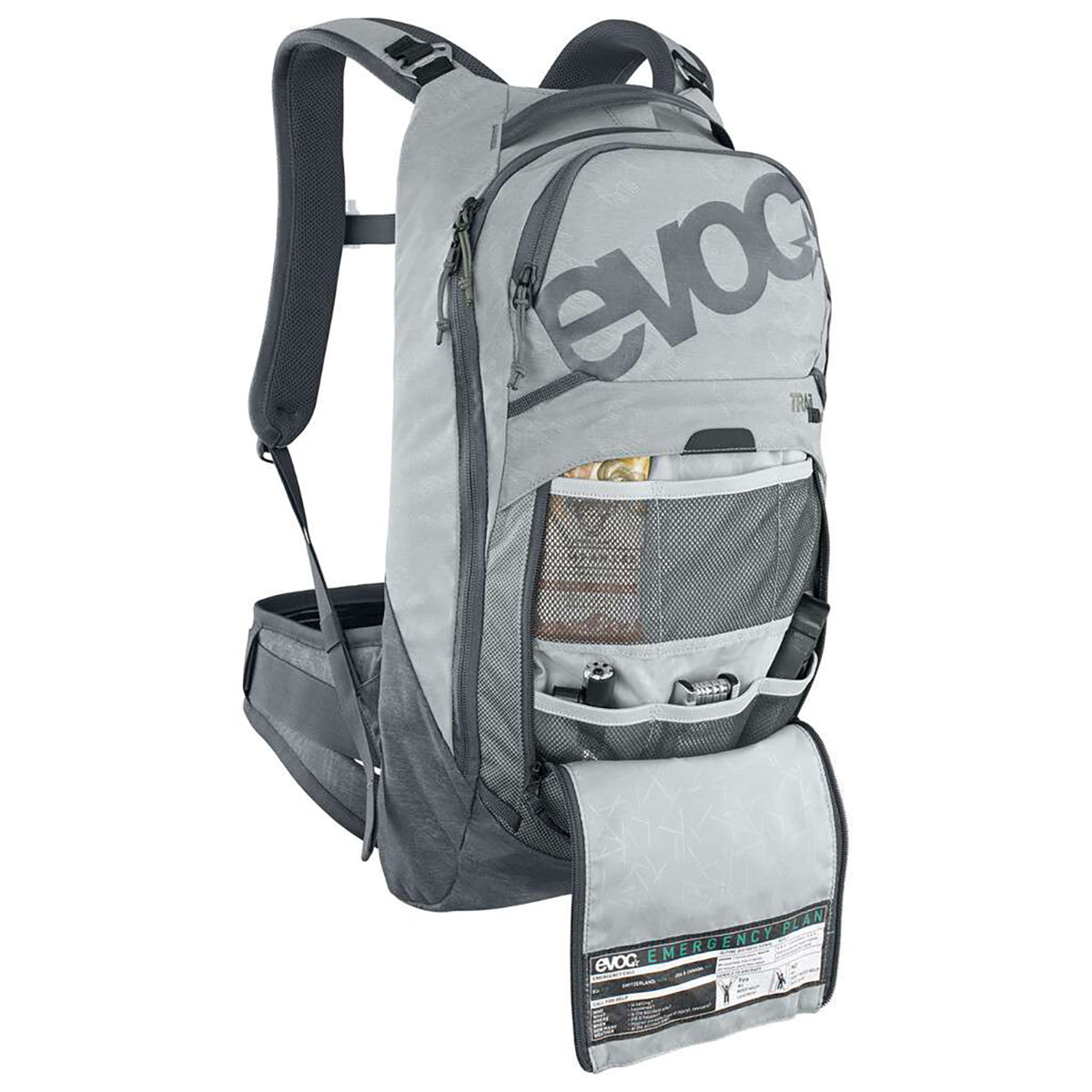 Σακίδιο πλάτης με ραχιαίο EVOC TRAIL PRO 10L Γκρι