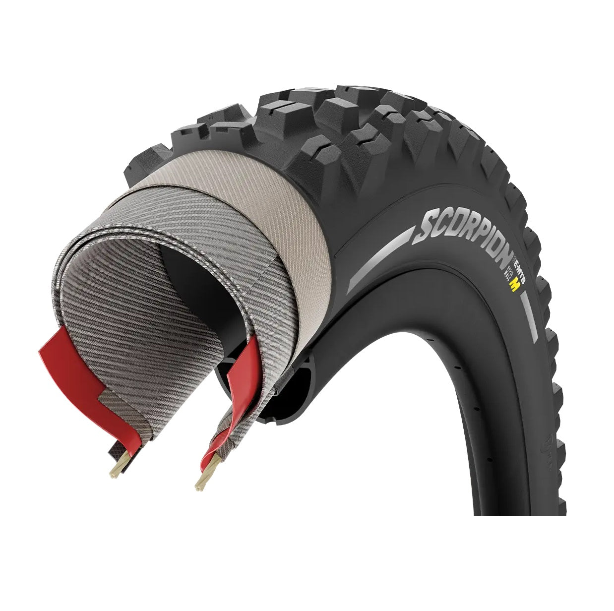 PIRELLI SCORPION E-MTB M 29x2.6 Tubeless Ready Soft Μαύρο/κόκκινο 4355700 ελαστικό