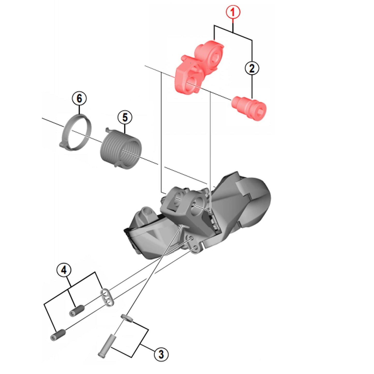 Unité de Fixation pour Dérailleur Arrière SHIMANO DURA-ACE DI2 RD-R9150 #Y5ZV98010