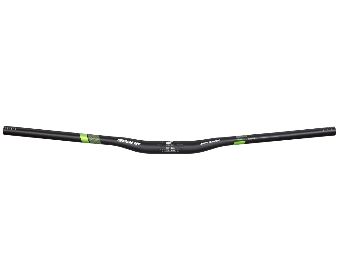 SPANK SPIKE 800 VIBROCORE Rise 15mm 31.8/800mm Μαύρο / Πράσινο τιμόνι