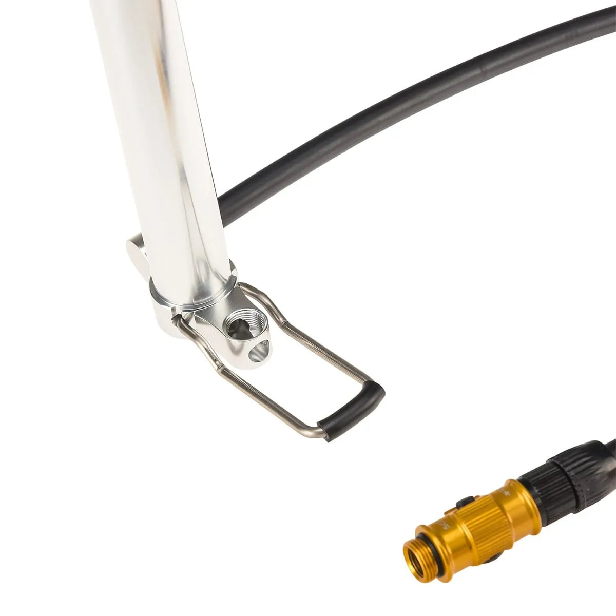 LEZYNE MICRO FLOOR DRIVE HP Ασημένια συμπαγής αντλία ποδιών