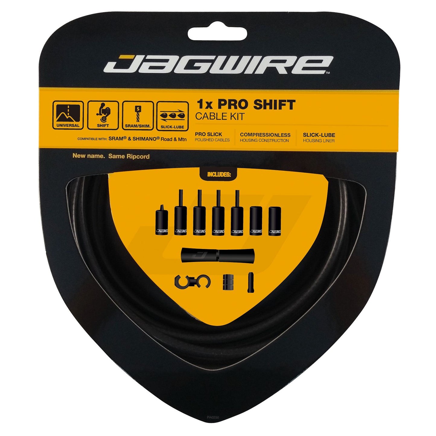 JAGWIRE PRO SHIFT 1X Κιτ καλωδίων και σωλήνων ντεραγιέρ μαύρο/χαλύβδινο