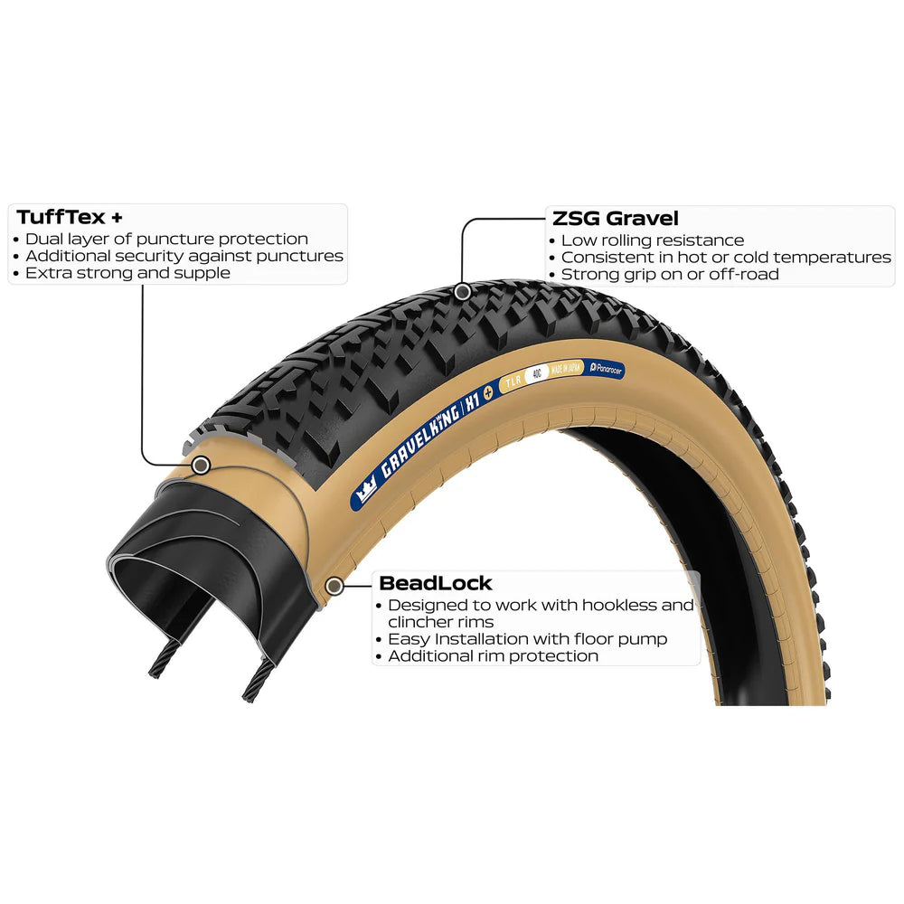 Ελαστικό PANARACER GRAVELKING X1+ TLR 700x40c Tubeless Ready Μαύρο