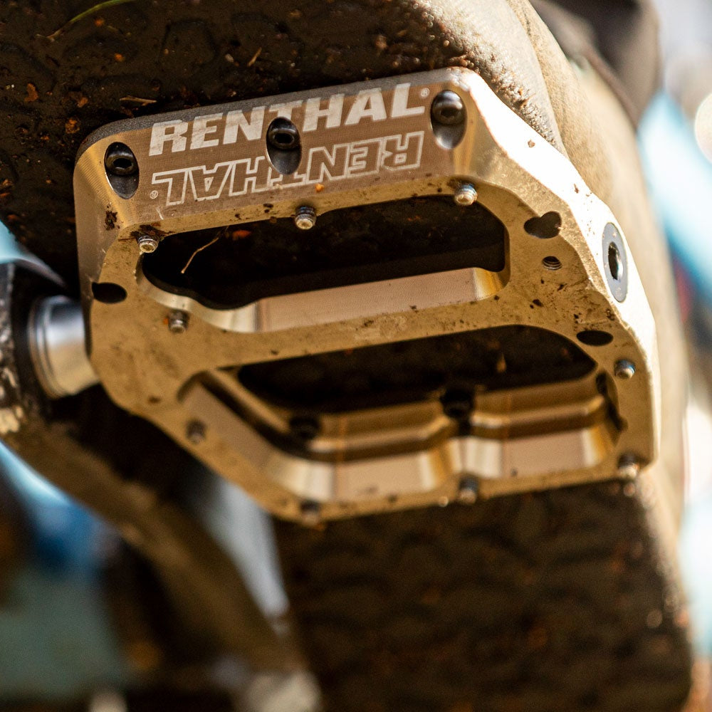 RENTHAL REVO-F Gold επίπεδη πεντάλ RENTHAL REVO-F Gold