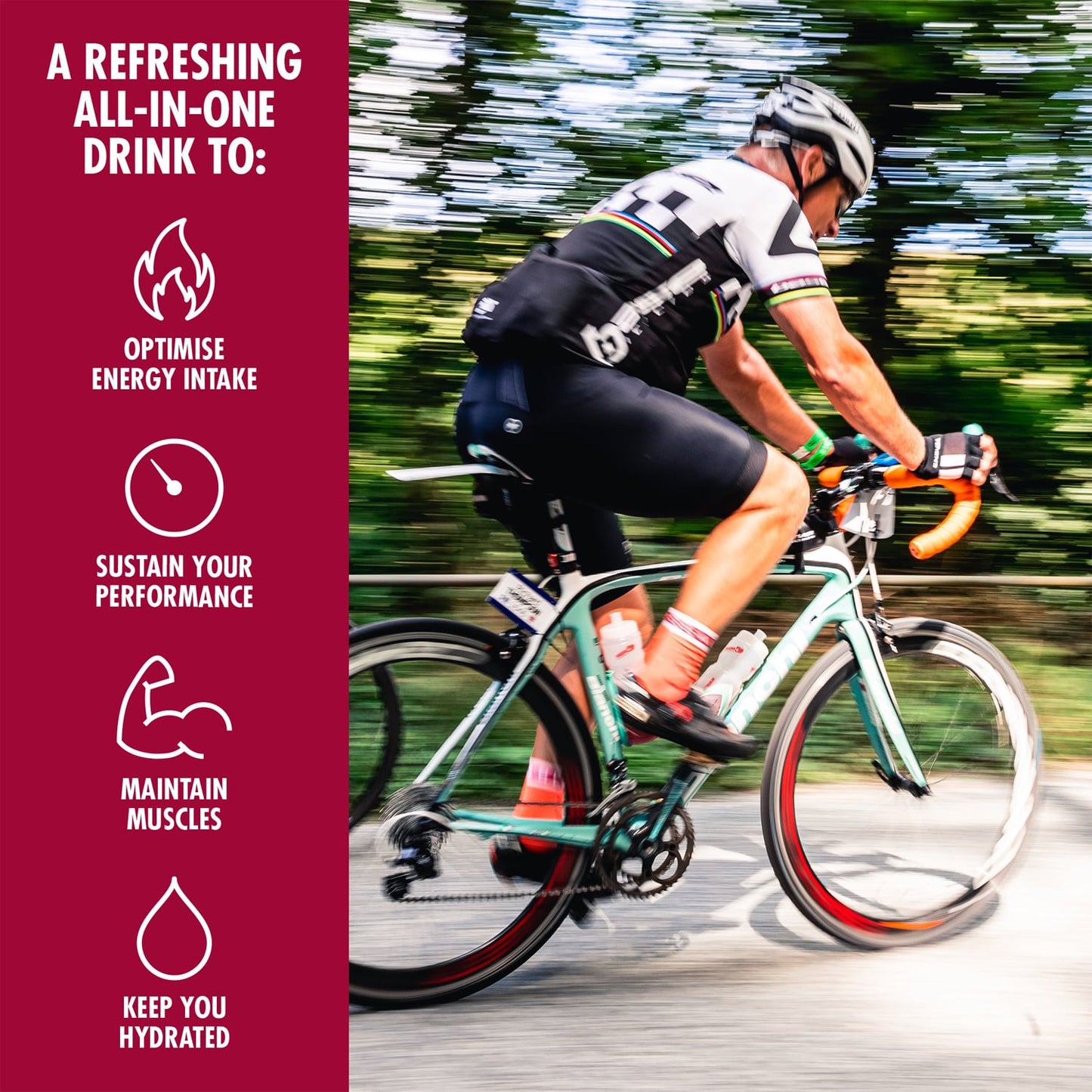 Ενεργειακό ποτό HIGH5 ENERGY DRINK PROTEIN (1.6kg) Κόκκινα φρούτα