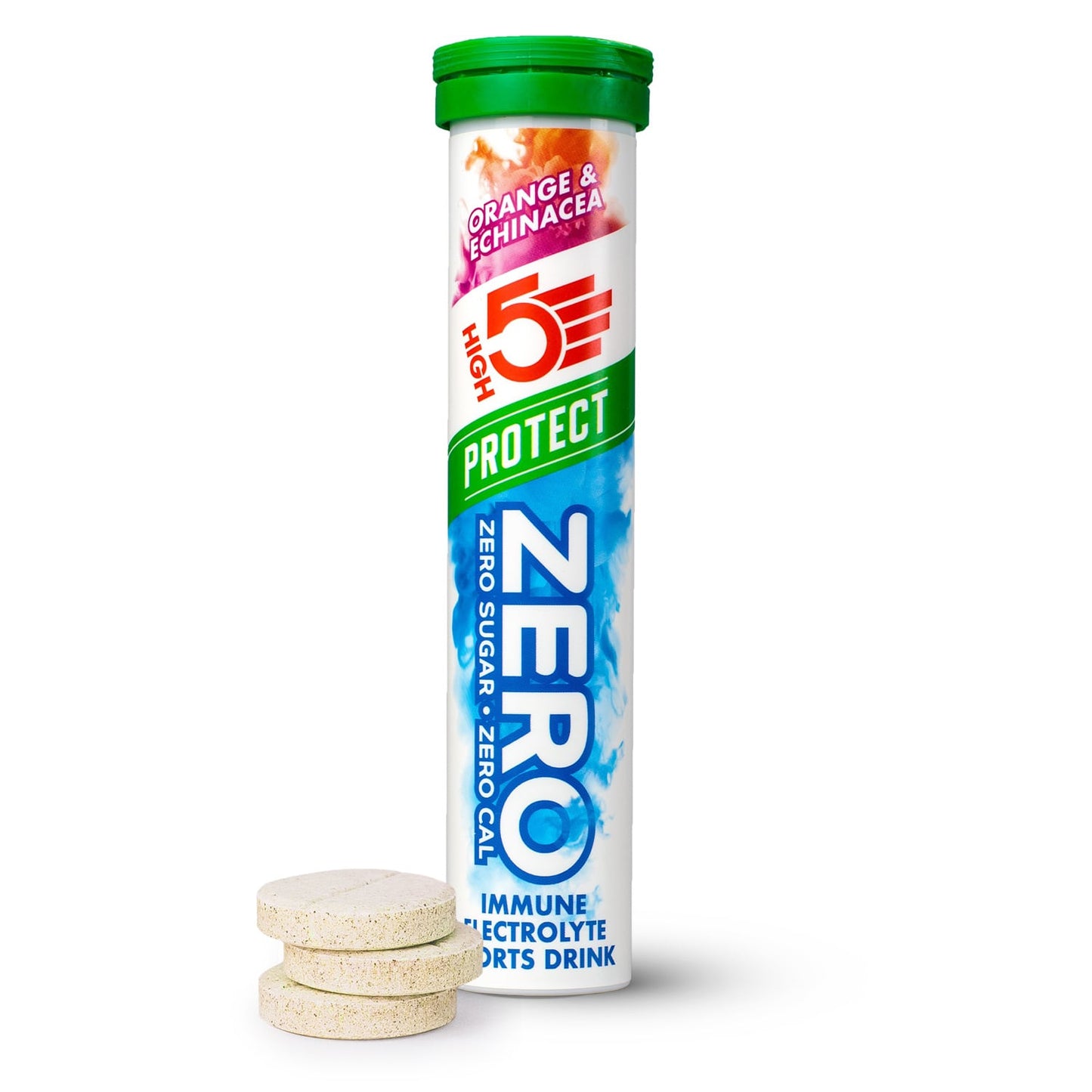 Ταμπλέτες ενυδάτωσης ηλεκτρολυτών HIGH5 ZERO PROTECT (x20) Πορτοκάλι & Εχινάκεια