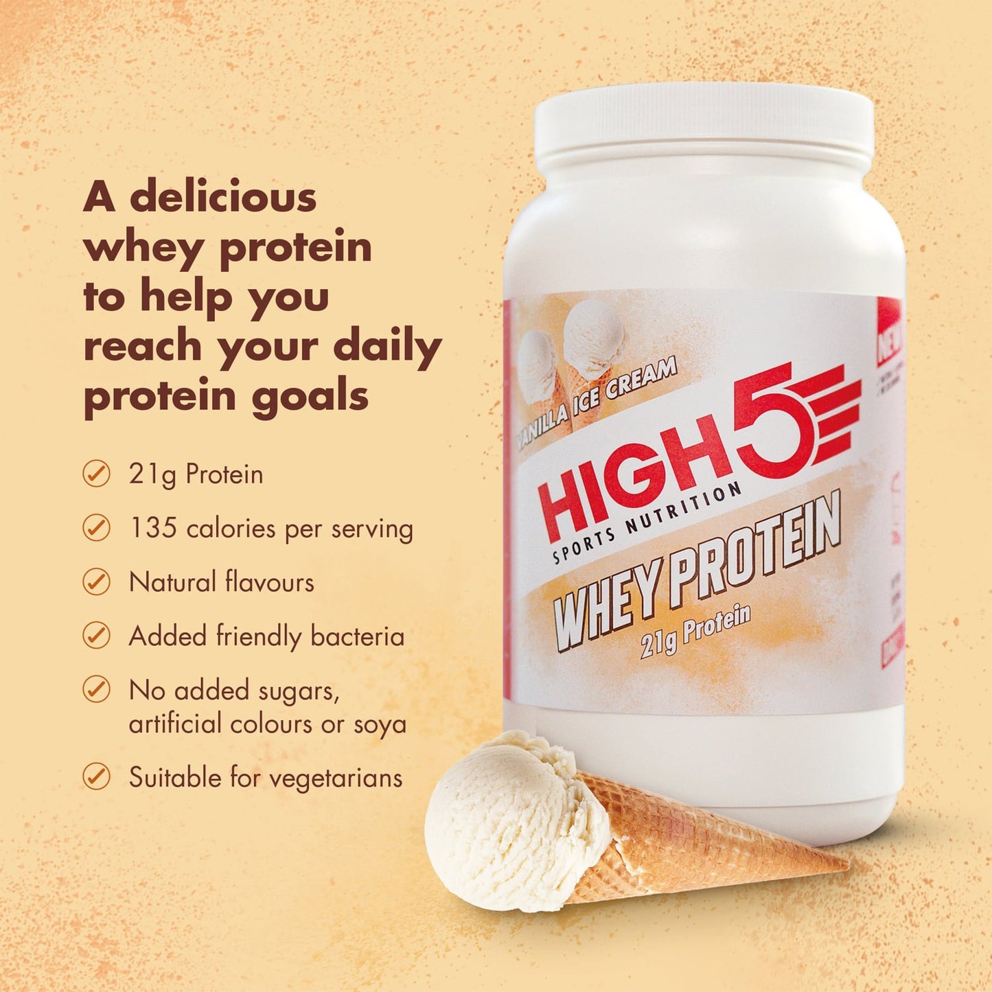 High5 Whey Protein Recovery Drink (700g) Παγωτό βανίλια