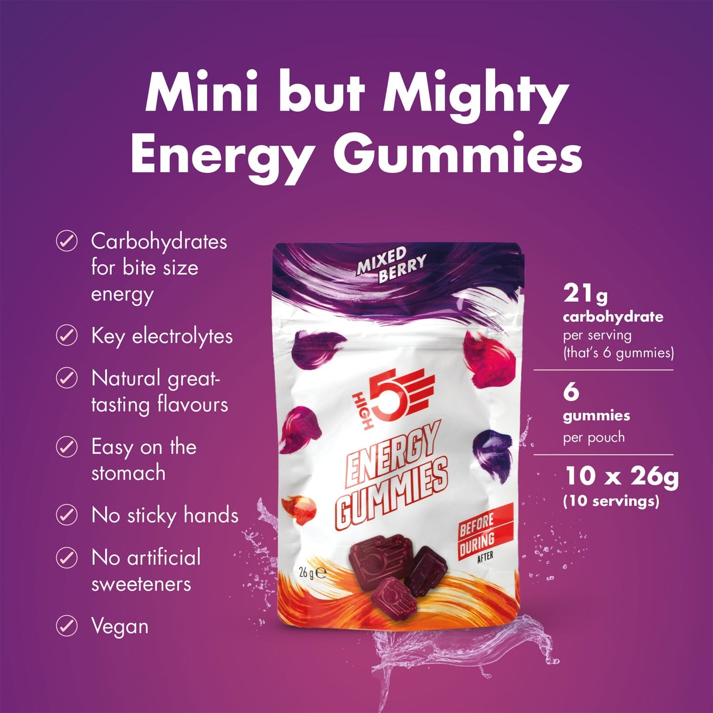High5 ENERGY GUMMIES (26g) Κόκκινα φρούτα