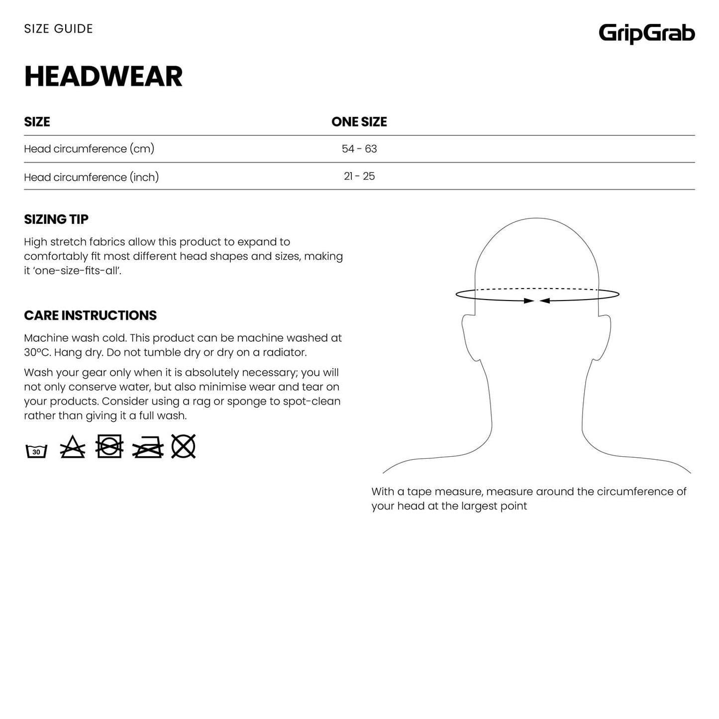 GRIPGRAB UPF 50+ Underhelmet Μαύρο