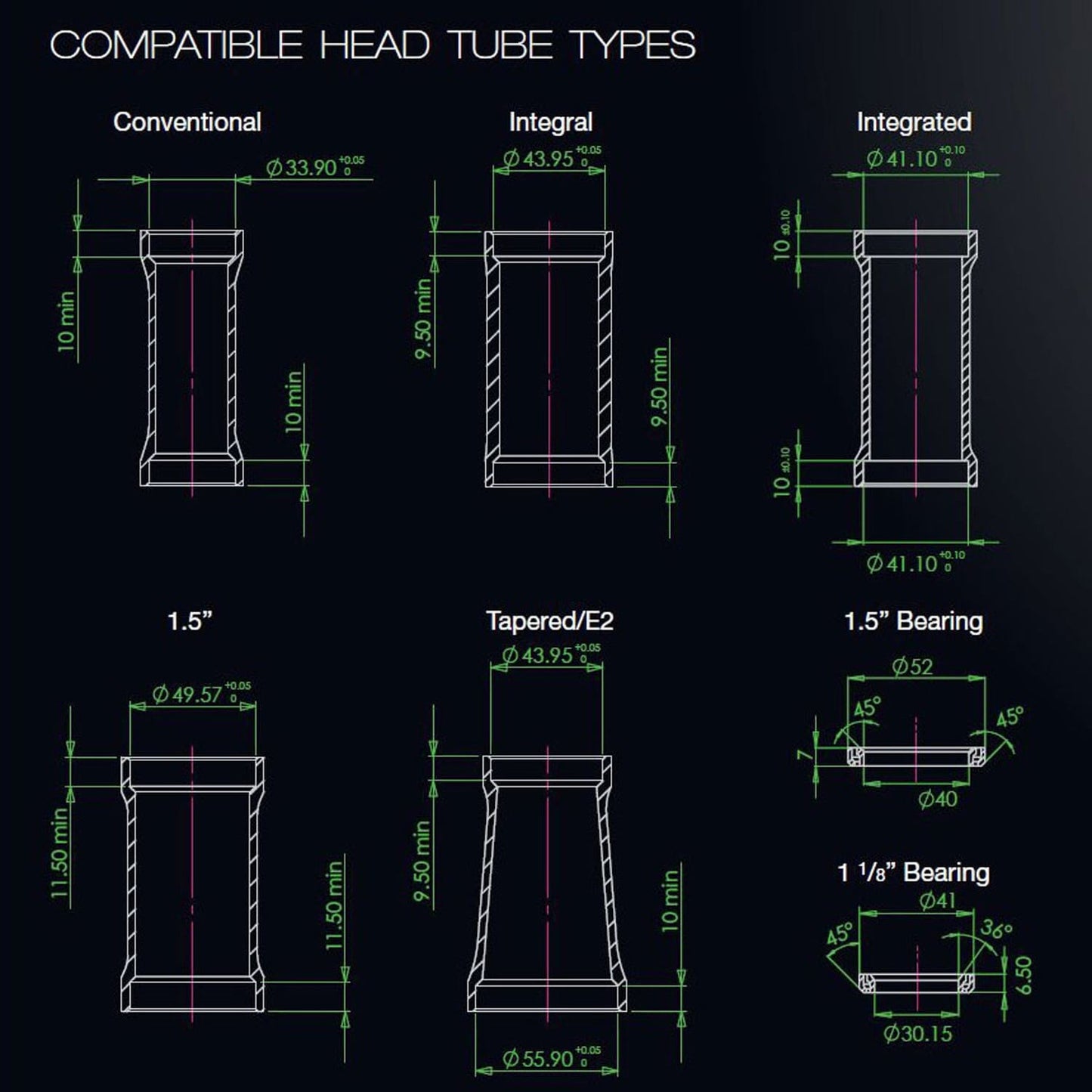 High bowl for HOPE PICK'N'MIX 1"1/8 ZS44 Semi-Integrated Headset Black